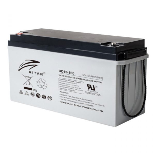Ritar DC12-150 AGM-batteri 150Ah